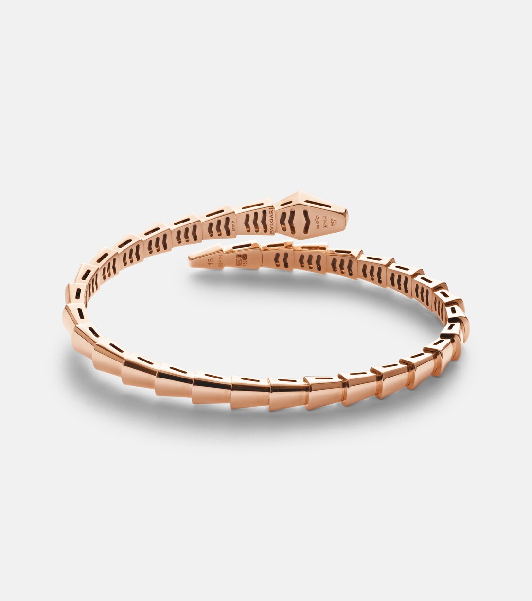 Serpenti Viper 18kt rose gold bracelet with diamonds | Bvlgari