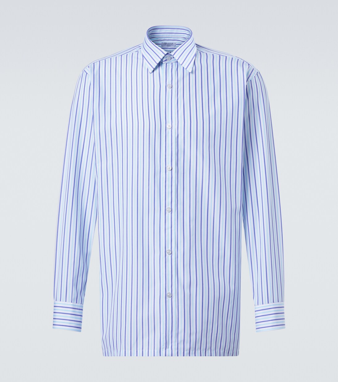 Striped cotton poplin shirt | Charvet