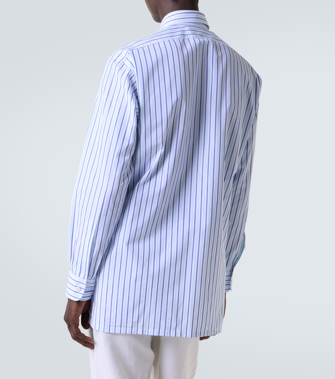 Striped cotton poplin shirt | Charvet