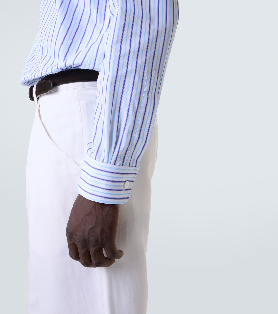Striped cotton poplin shirt | Charvet