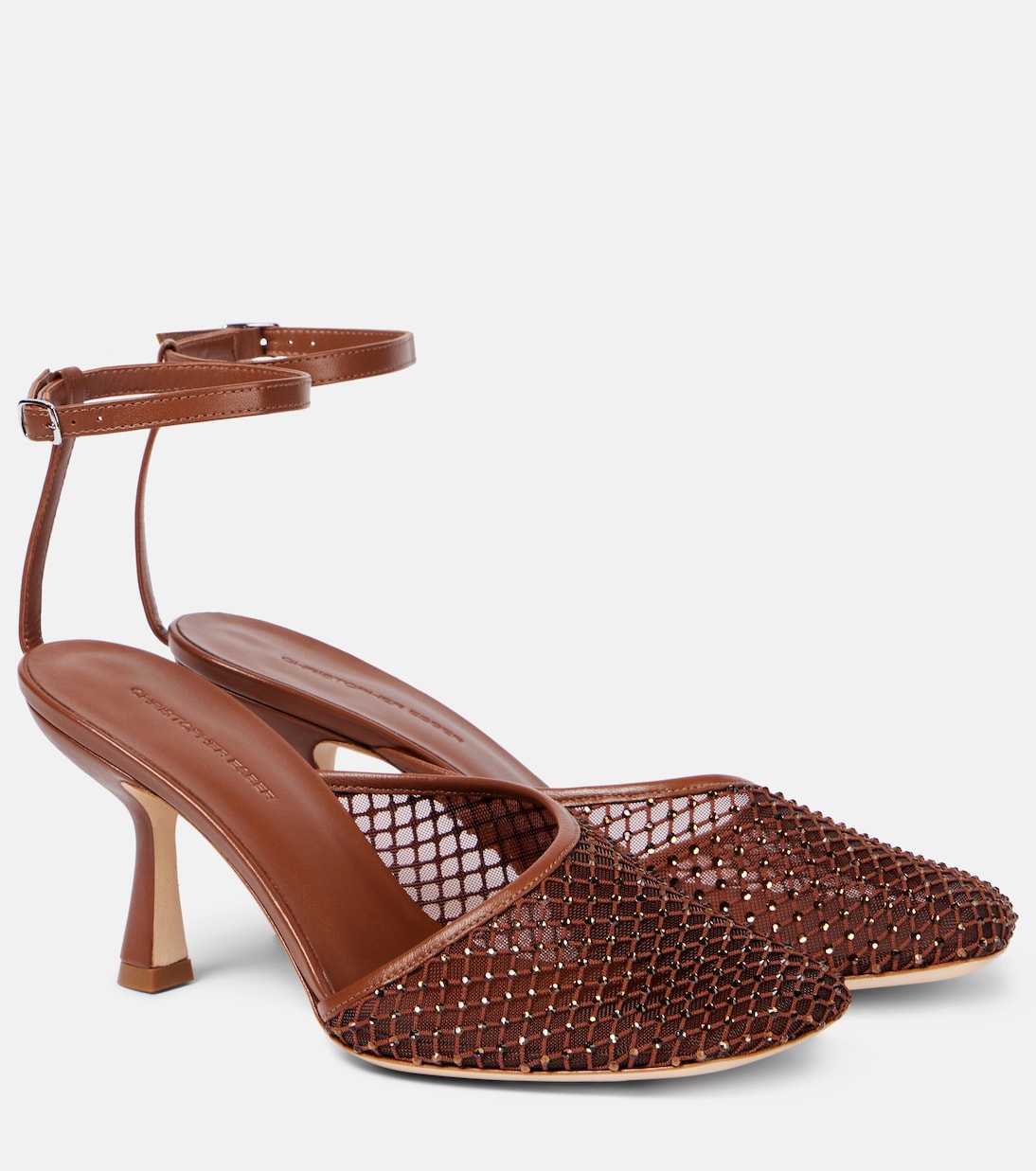 Pumps Minette aus Mesh mit Kristallen | Christopher Esber