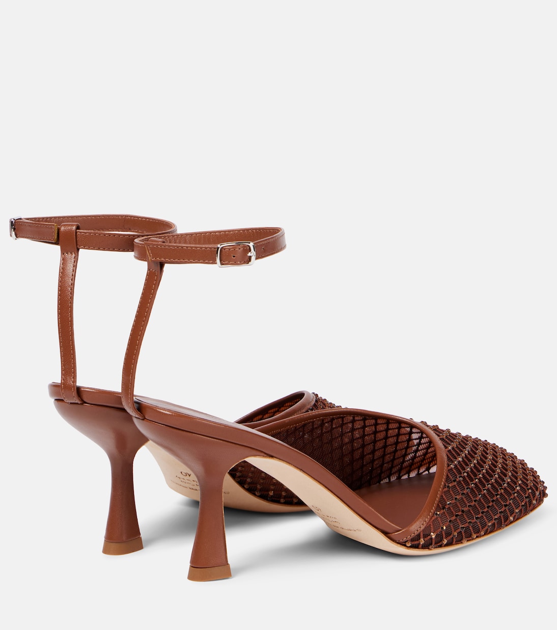 Pumps Minette aus Mesh mit Kristallen | Christopher Esber