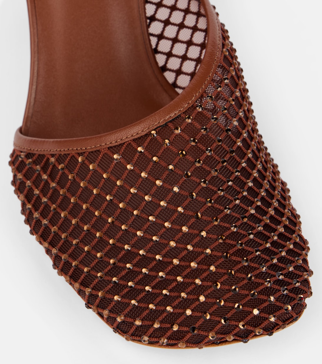 Pumps Minette aus Mesh mit Kristallen | Christopher Esber