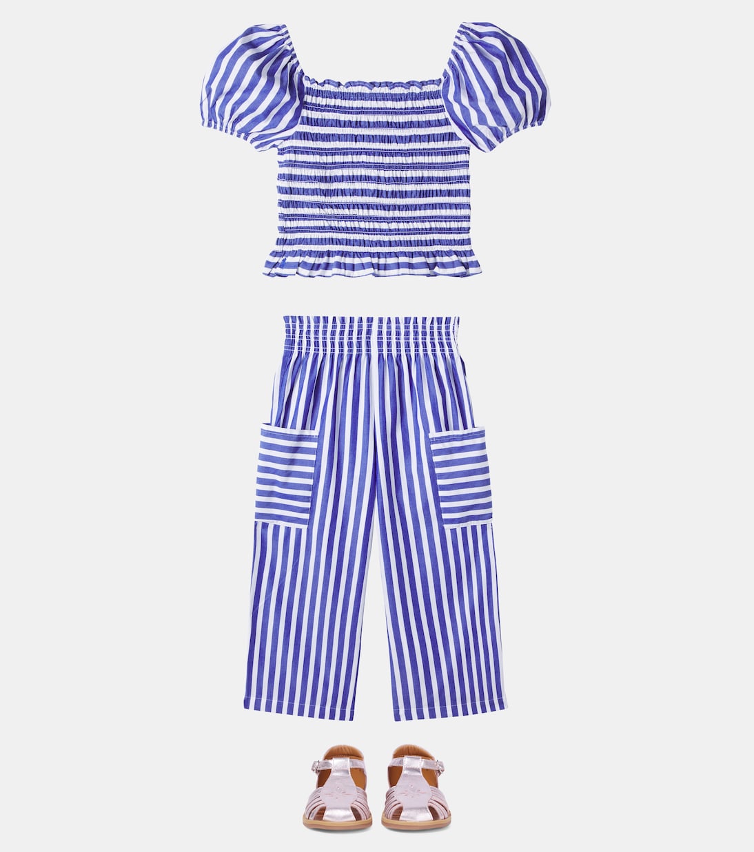 Top e pantaloni in cotone a righe | Polo Ralph Lauren Kids