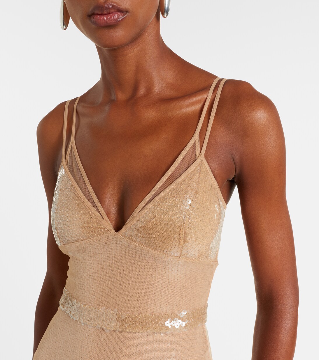 Robe en tulle à sequins | David Koma