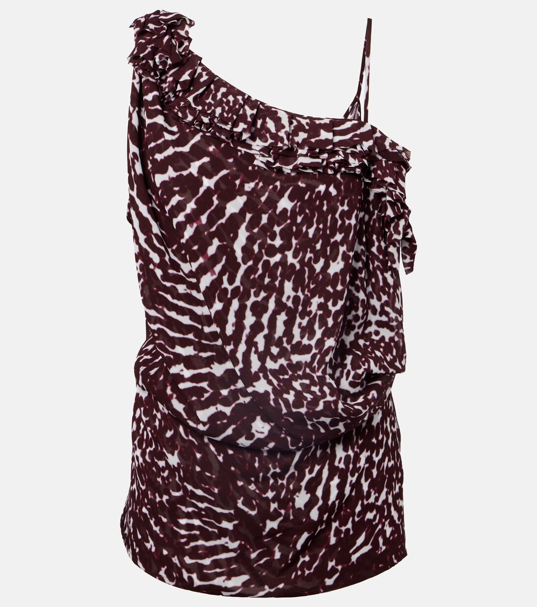 Printed ruffled top | Dries Van Noten