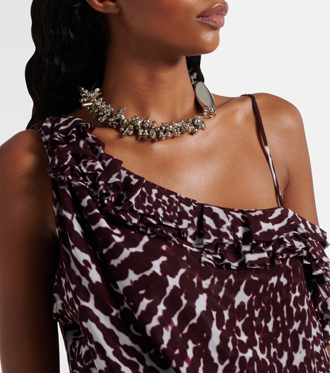 Printed ruffled top | Dries Van Noten