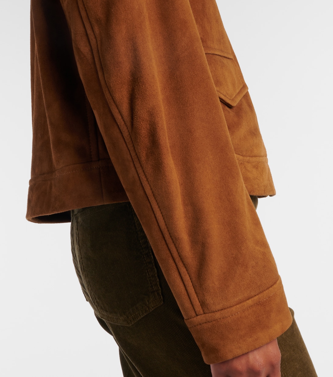 Bomberjacke Vanves aus Veloursleder | Nour Hammour