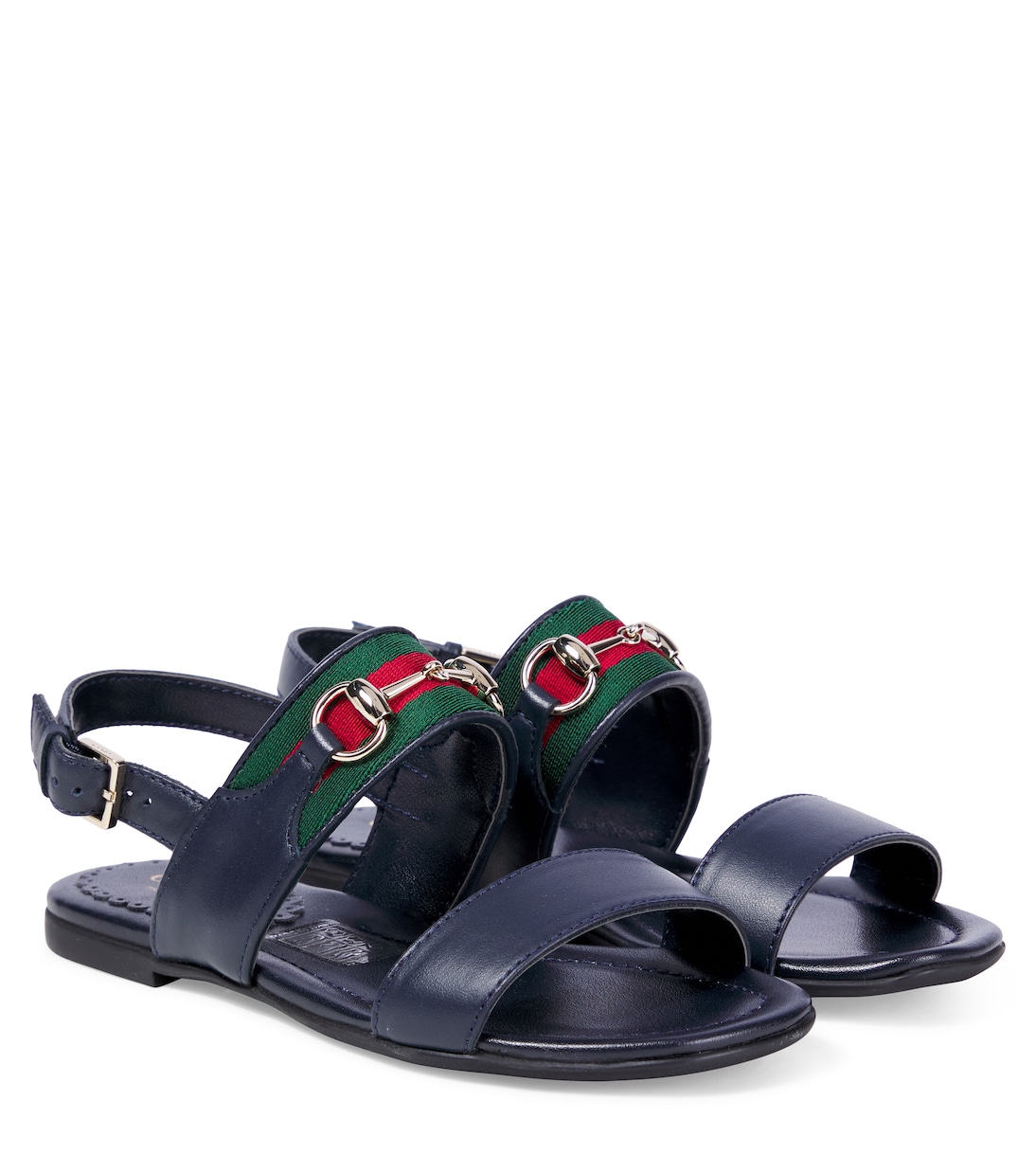 Sandalen Horsebit Web Stripe aus Leder | Gucci Kids
