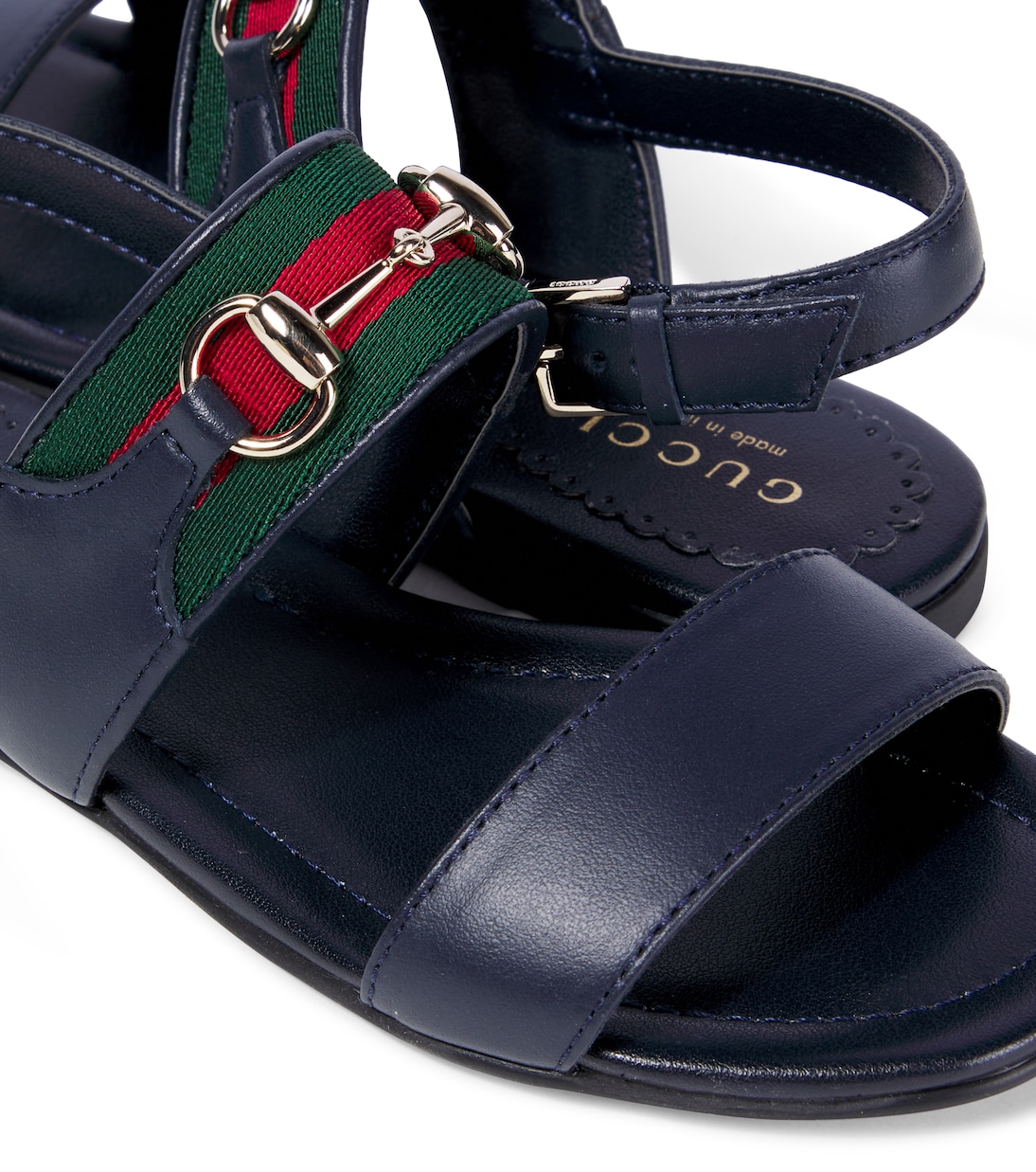 Sandalen Horsebit Web Stripe aus Leder | Gucci Kids