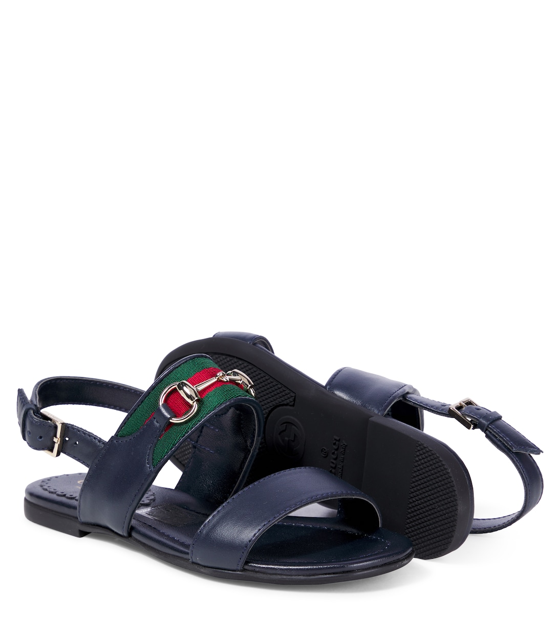 Sandalen Horsebit Web Stripe aus Leder | Gucci Kids
