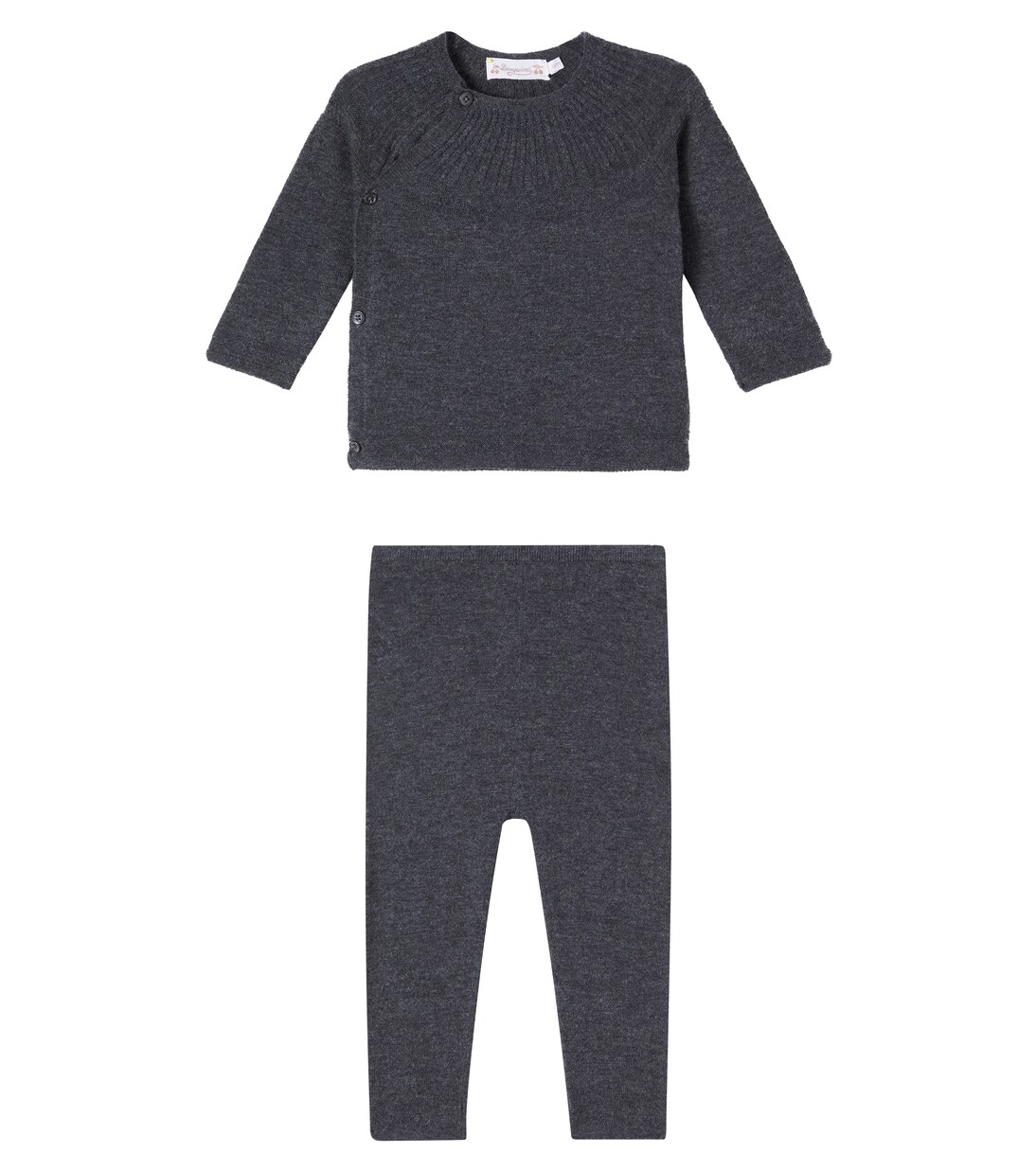 Baby Jina wool and cotton sweater and pants set | Bonpoint