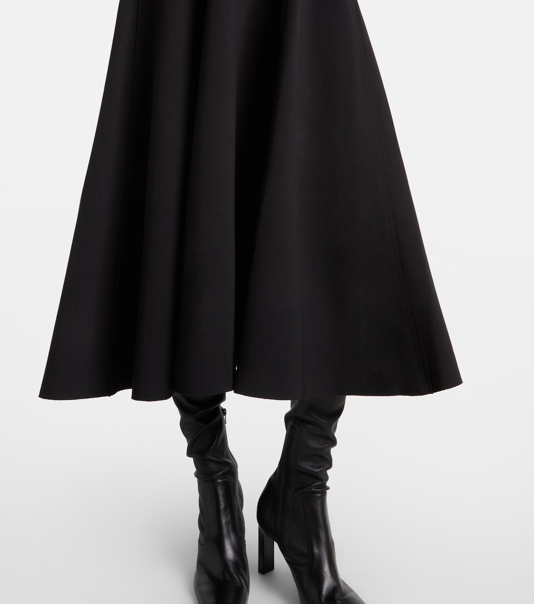 Abito midi in misto cotone con cintura | Norma Kamali