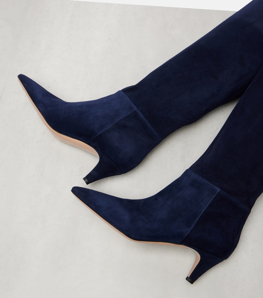 Pointy 55 suede knee-high boots | Gianvito Rossi
