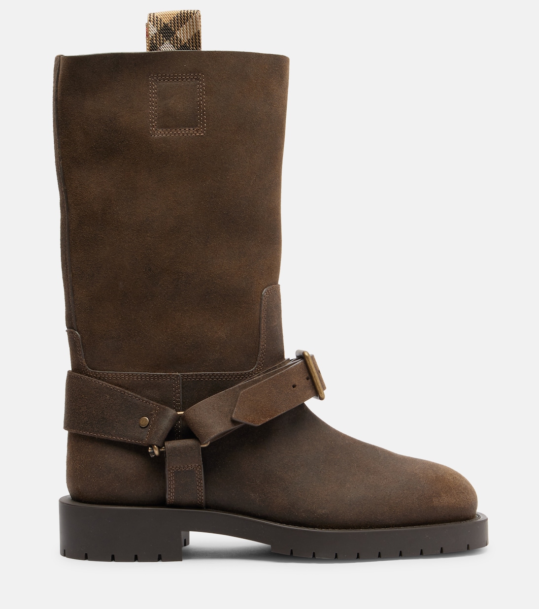 Soft Saddle suede knee-high boots | Burberry