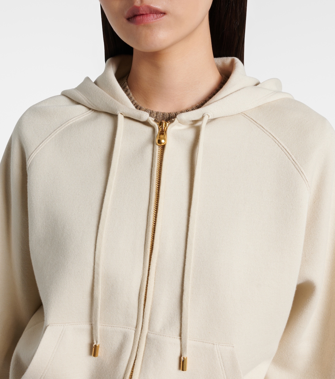 Viera cotton, silk, and cashmere hoodie | Loro Piana