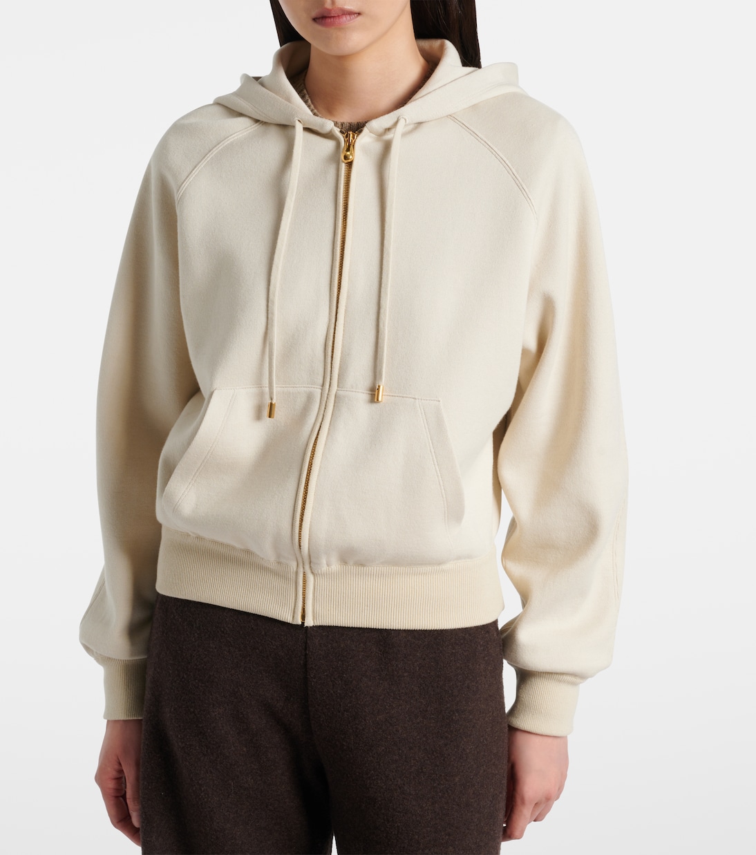Viera cotton, silk, and cashmere hoodie | Loro Piana