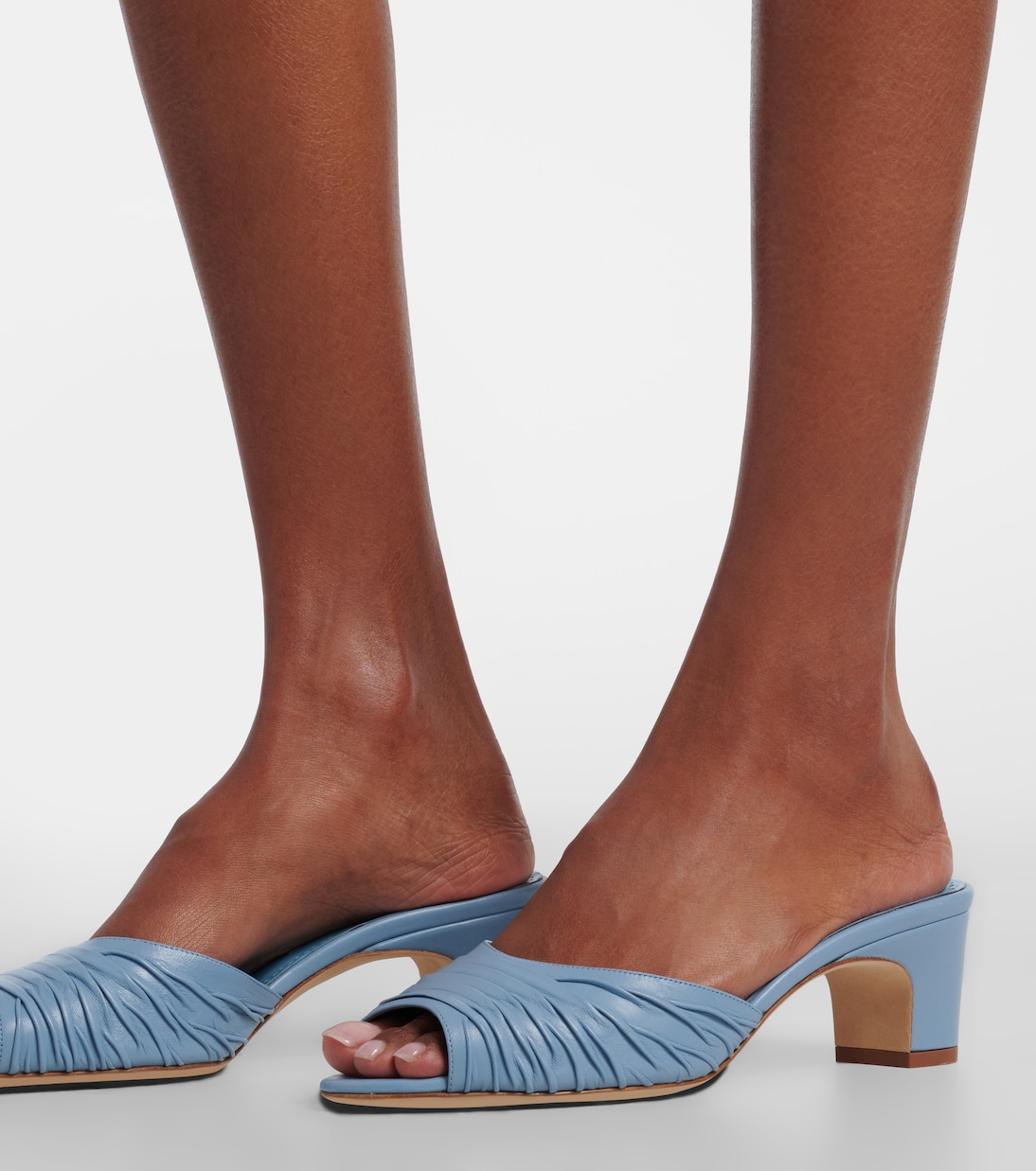 Piruabar gathered leather mules | Manolo Blahnik