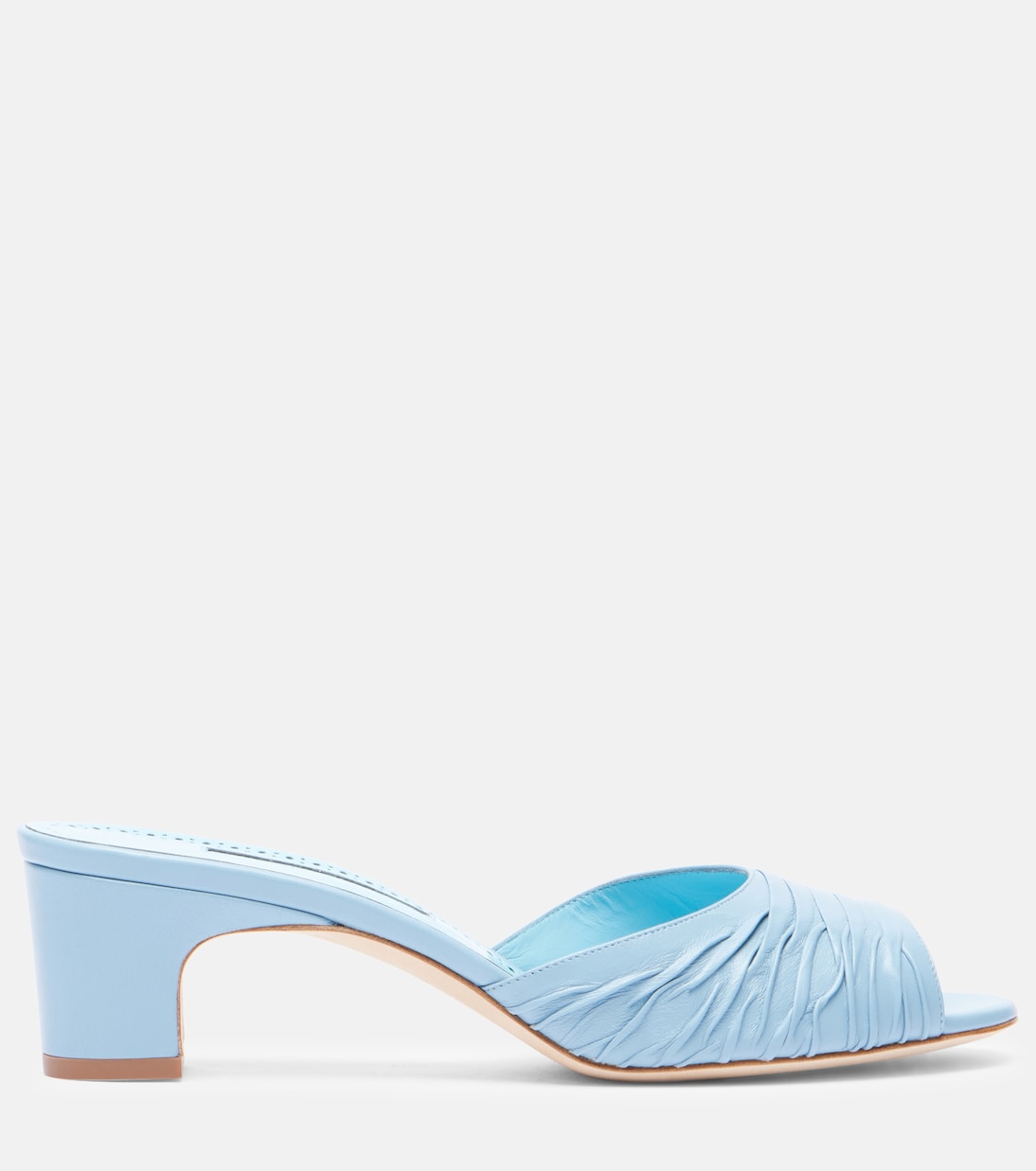 Piruabar gathered leather mules | Manolo Blahnik