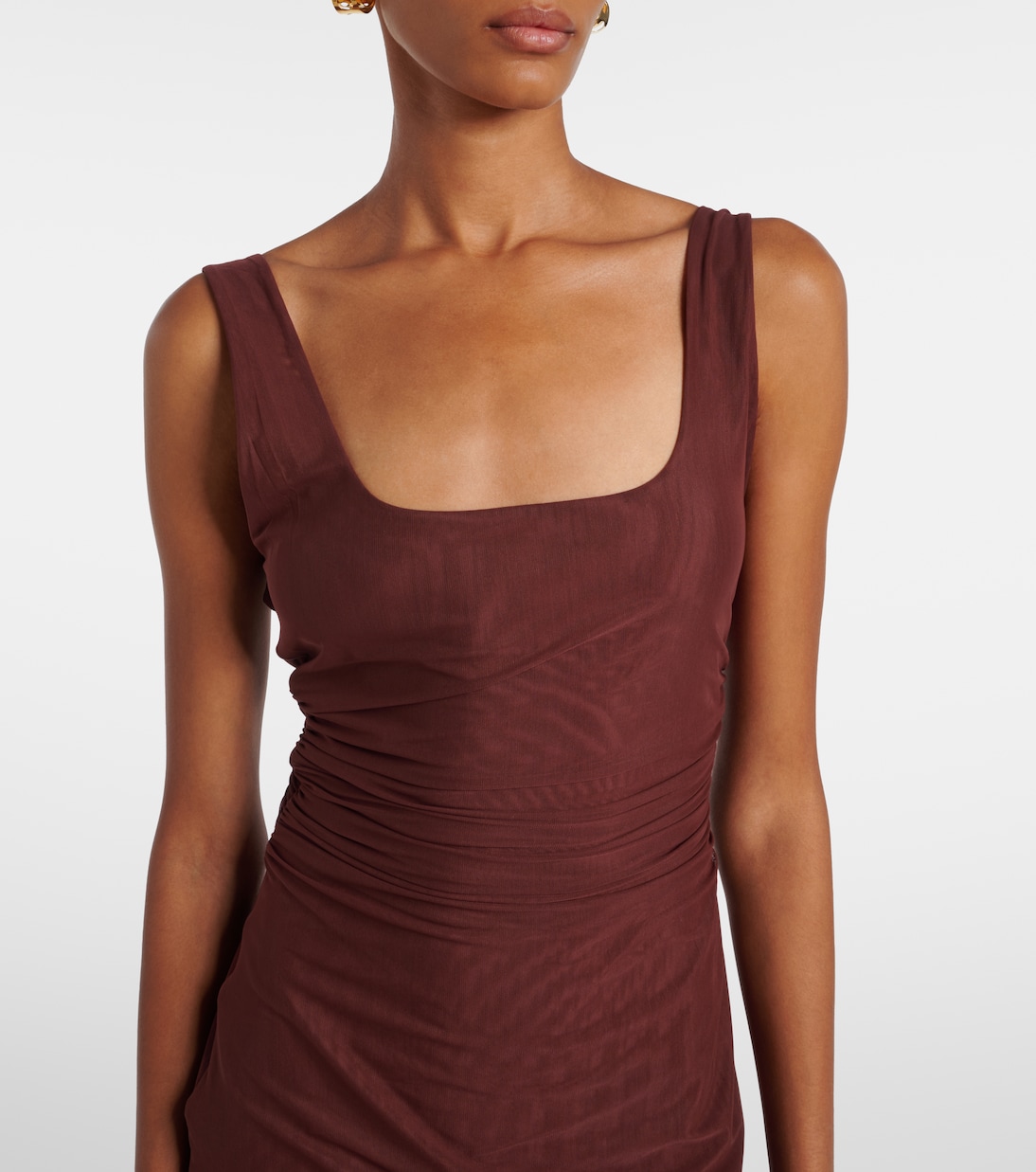 Gathered jersey maxi dress | SIR