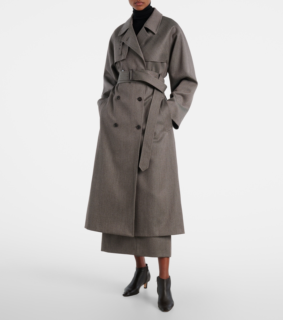 Rhydian virgin wool gabardine trench coat | The Row