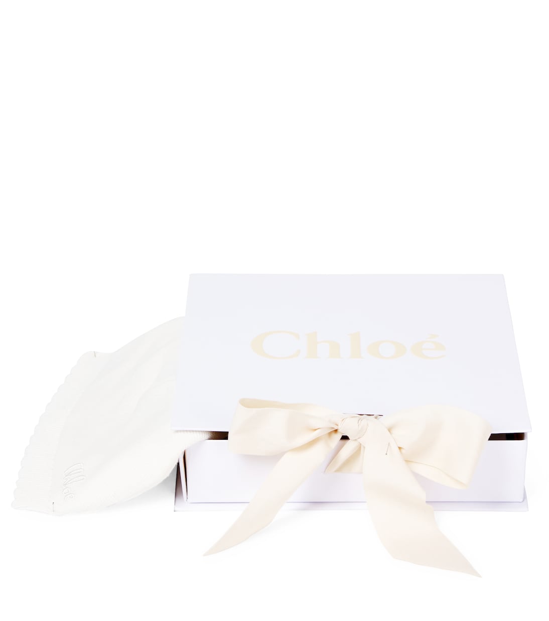 Baby - Berretto e stivaletti in cotone e cashmere | Chloé Kids