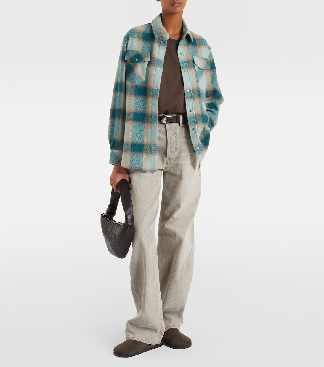 Hemdjacke aus Kaschmir mit Smaragd | God's True Cashmere