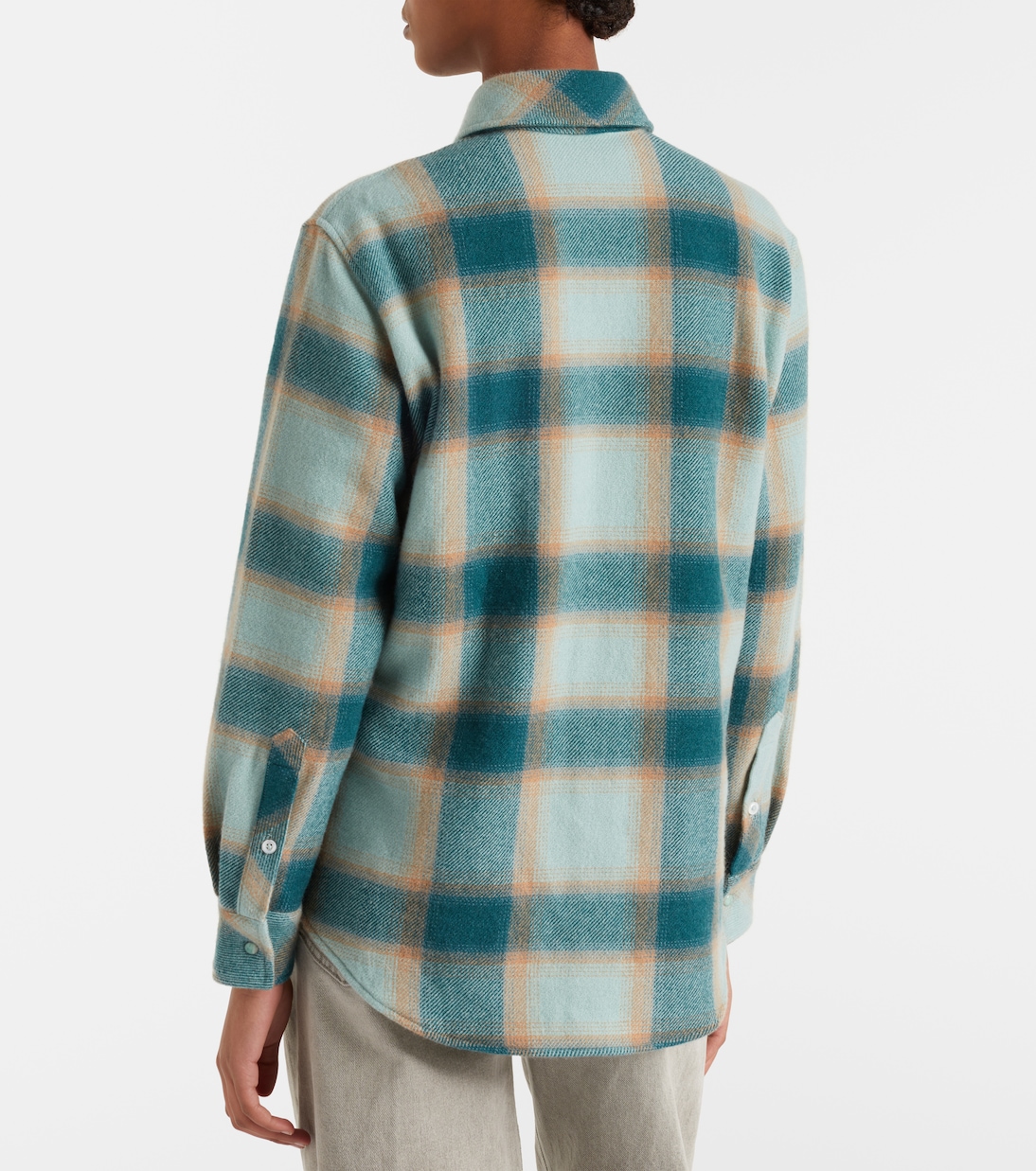 Hemdjacke aus Kaschmir mit Smaragd | God's True Cashmere