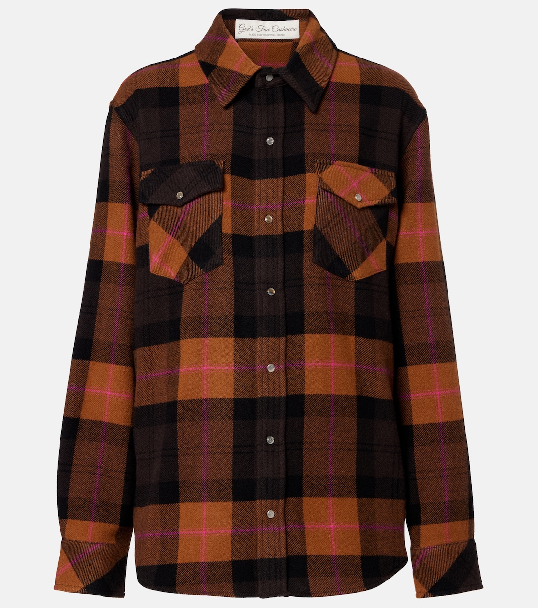 Checked cashmere shirt | God's True Cashmere
