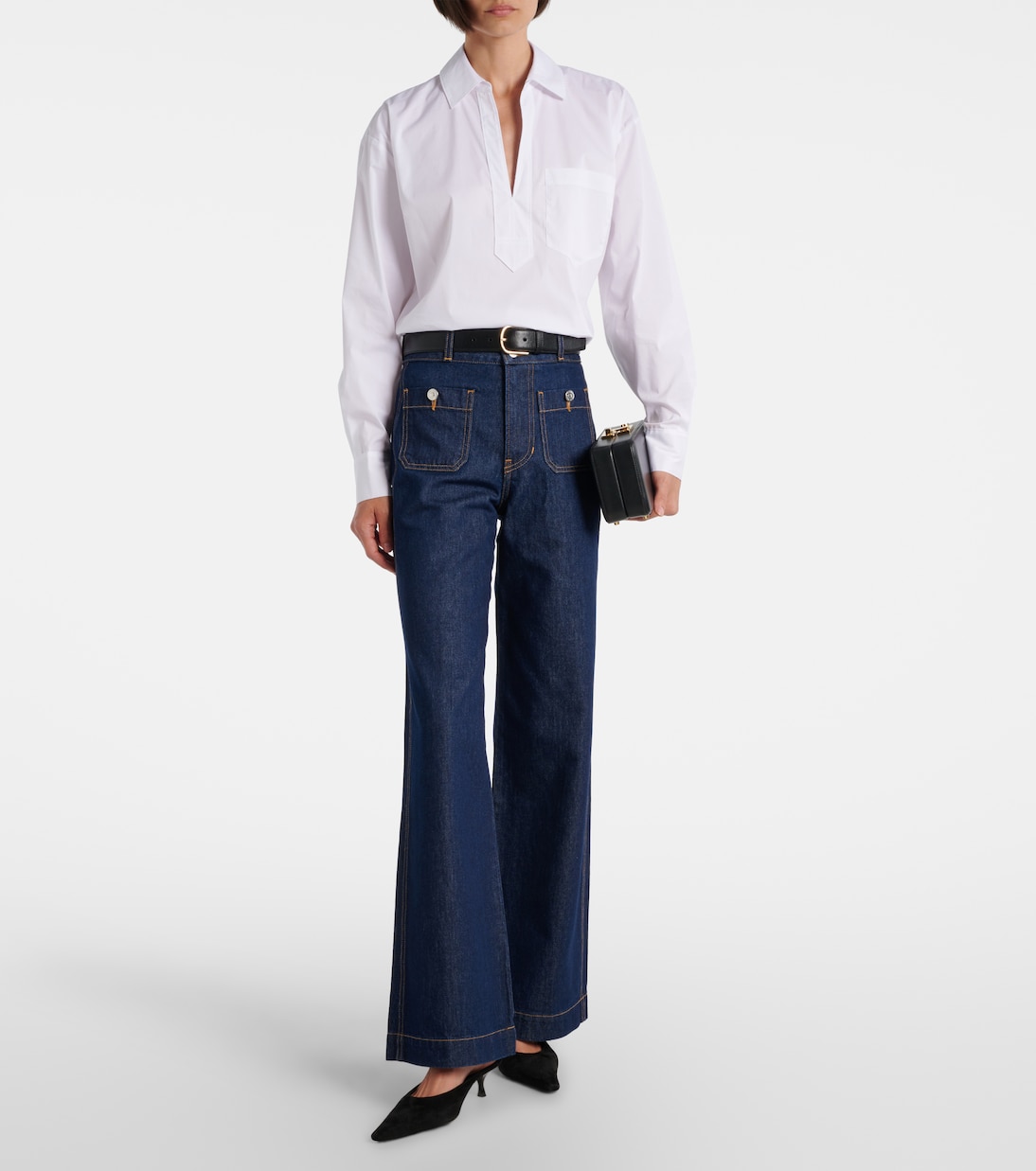 Khai cotton-blend poplin shirt | Veronica Beard