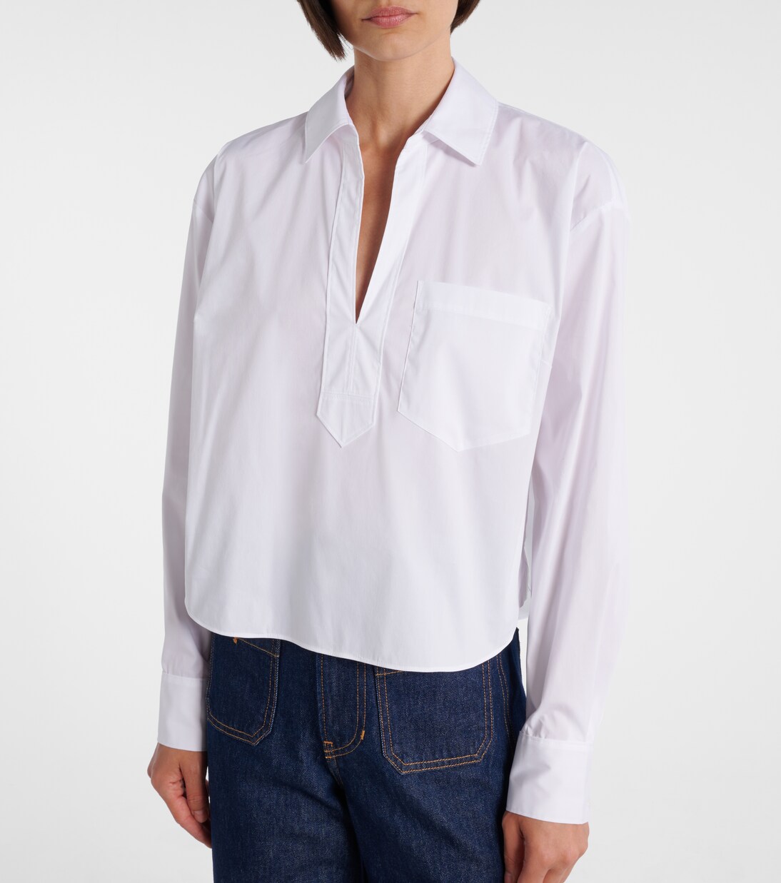 Khai cotton-blend poplin shirt | Veronica Beard