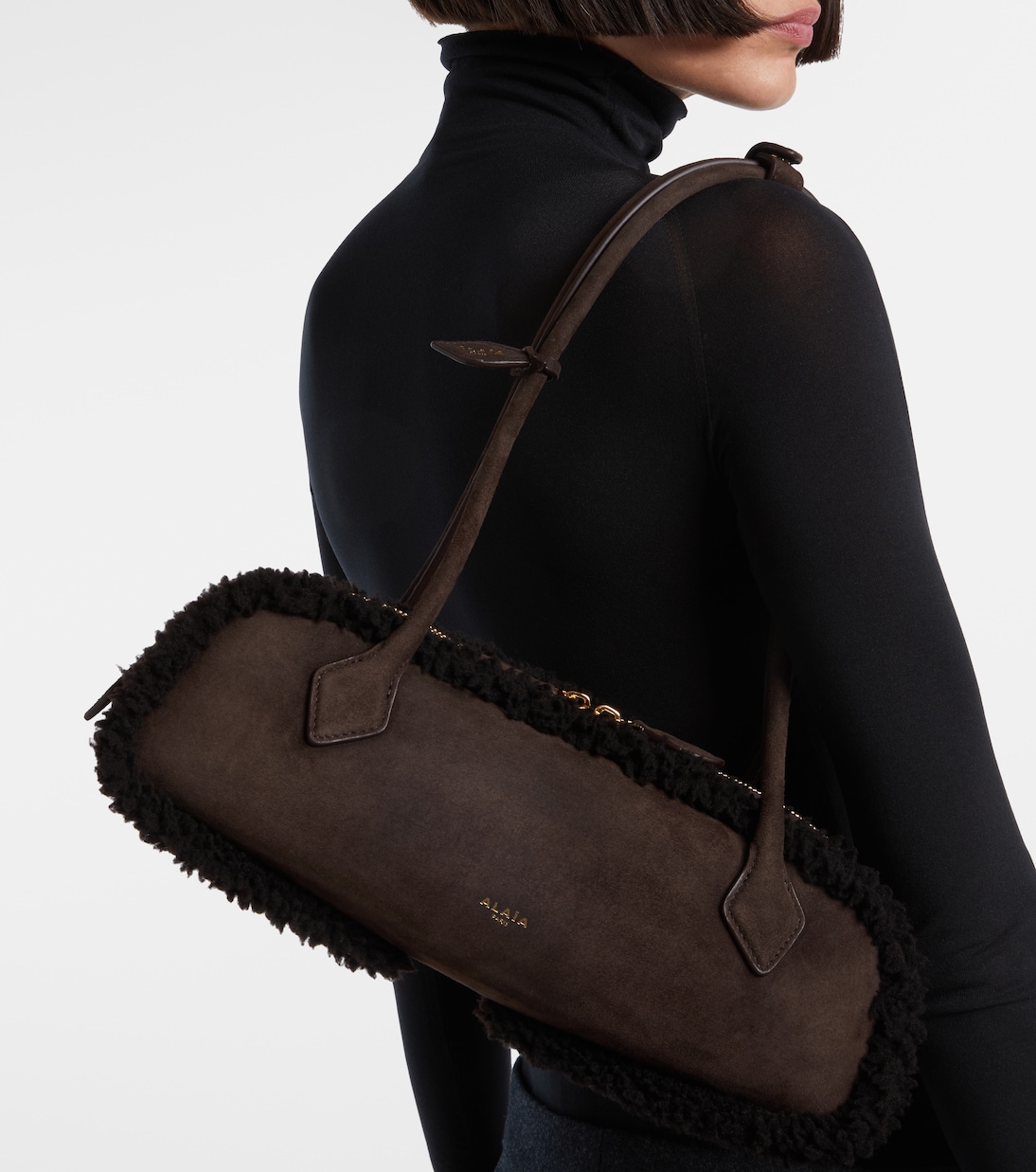 Sac Le Teckel Medium en daim | Alaïa