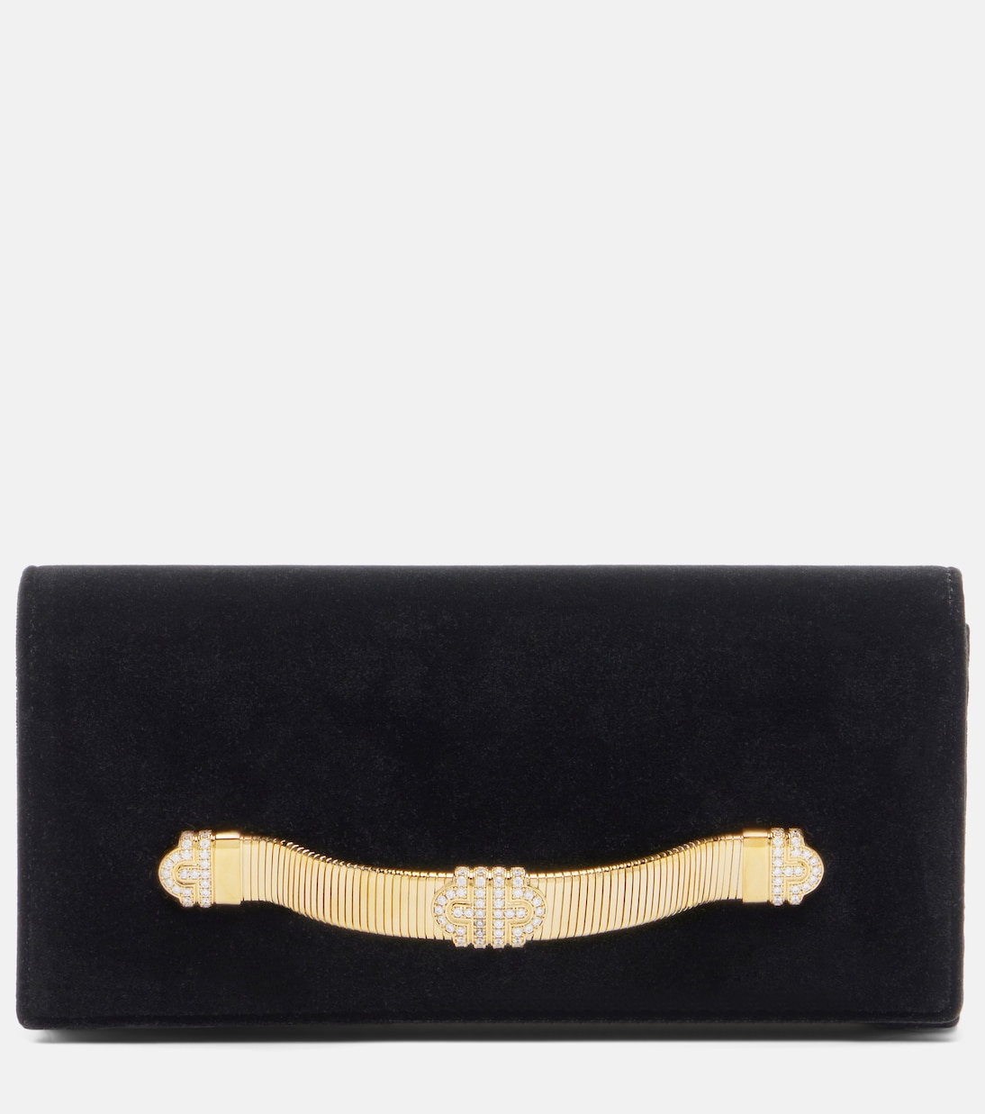 Bvlgari Tubogas embellished velvet clutch | Bvlgari