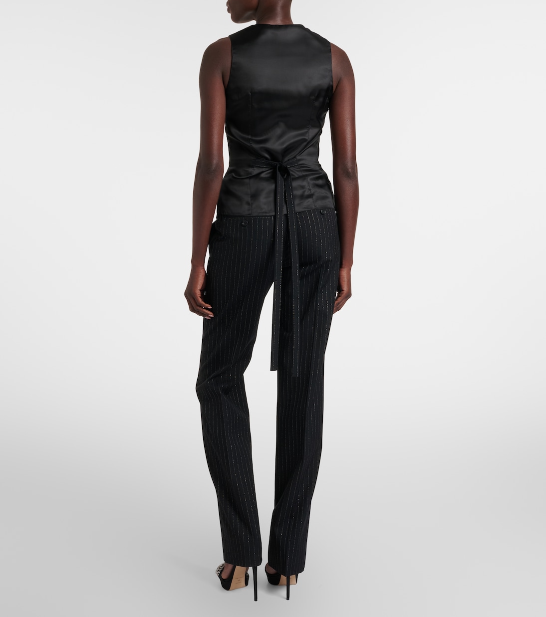 Pinstripe wool straight pants | McQueen