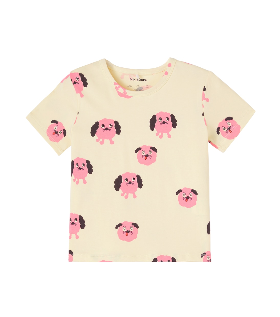 T-shirt Doggies imprimé en coton mélangé | Mini Rodini