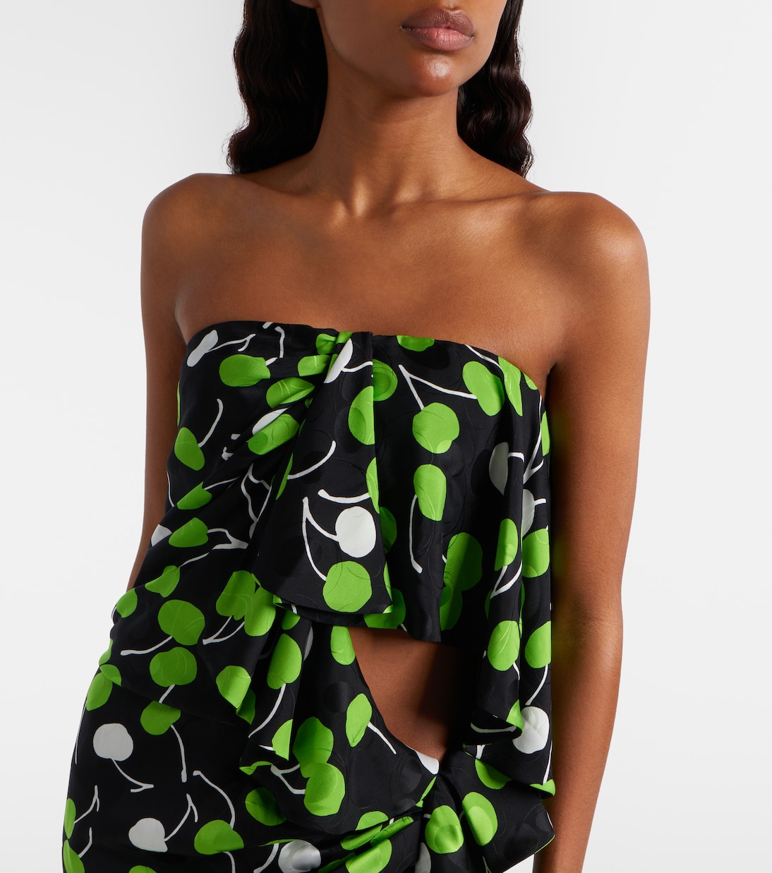 Bedruckte Robe aus Seide | Saint Laurent