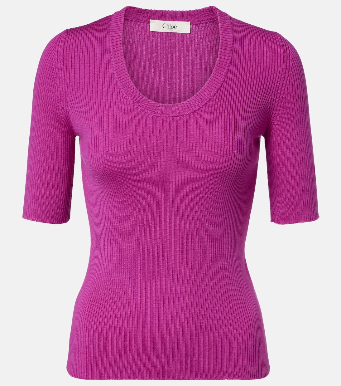 Ribbed-knit wool top | Chloé