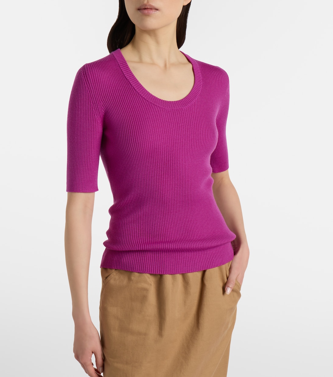 Ribbed-knit wool top | Chloé