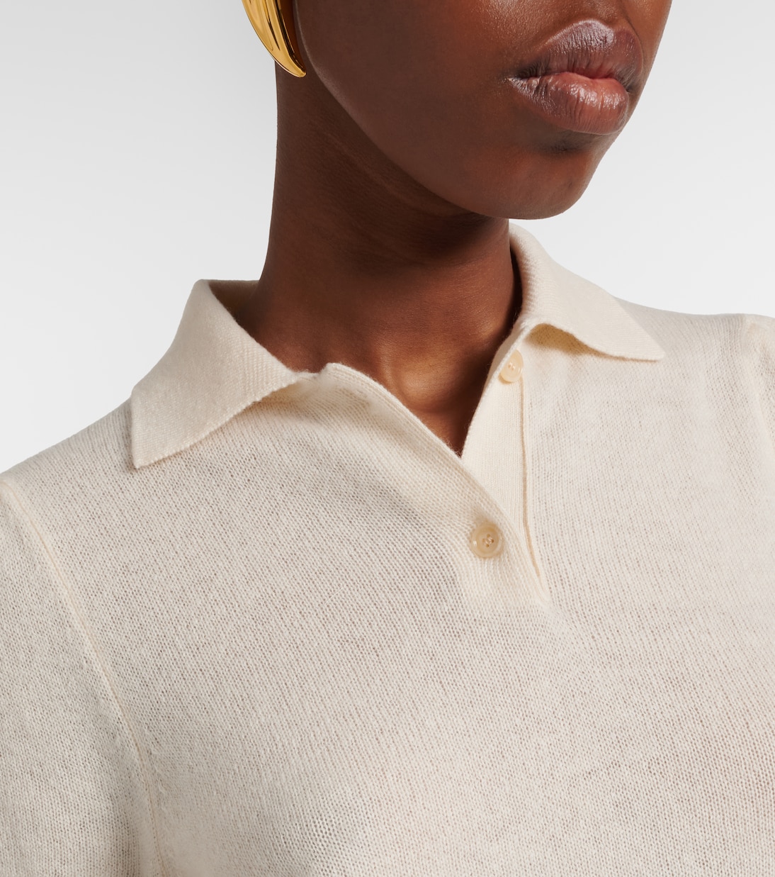 Cashmere polo sweater | Jardin des Orangers
