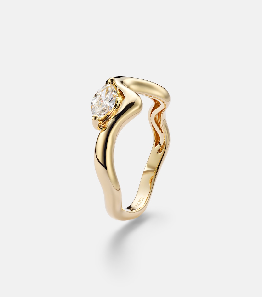 Bague Wave en or 18 ct (750/1000) et diamant | Shay Jewelry