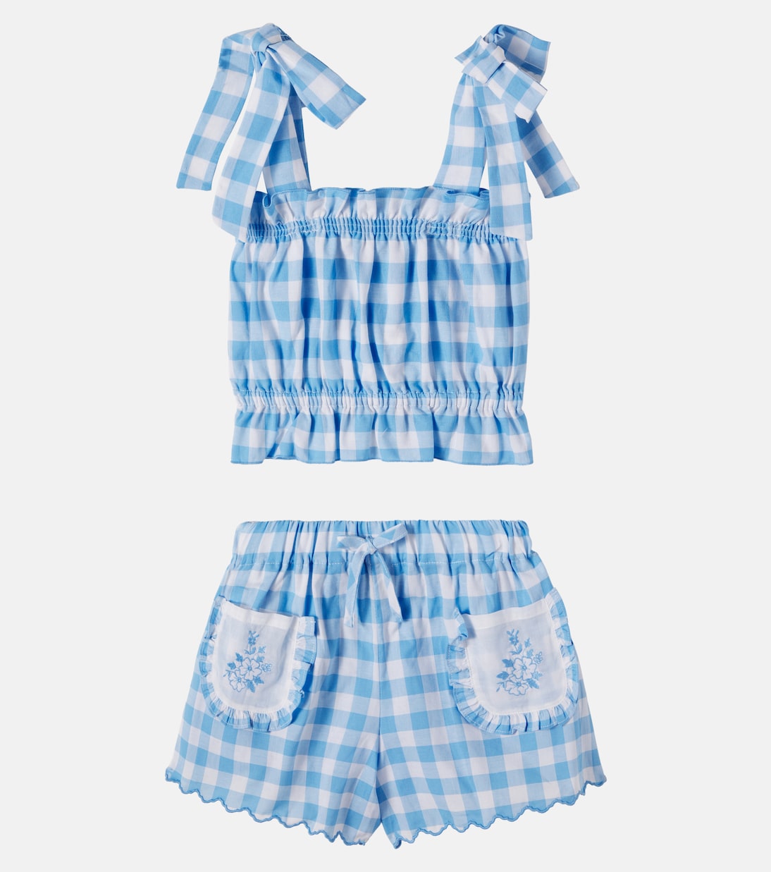 Set Viola aus Top und Shorts aus Baumwolle | Bebe Organic