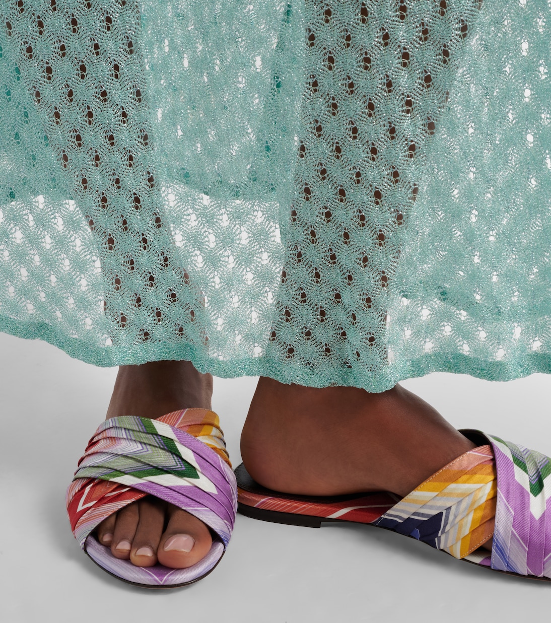 Ada Chevron twill slides | Missoni