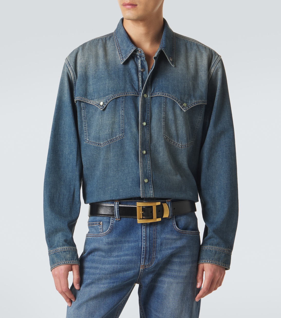 Sobrecamisa Medusa de denim | Versace