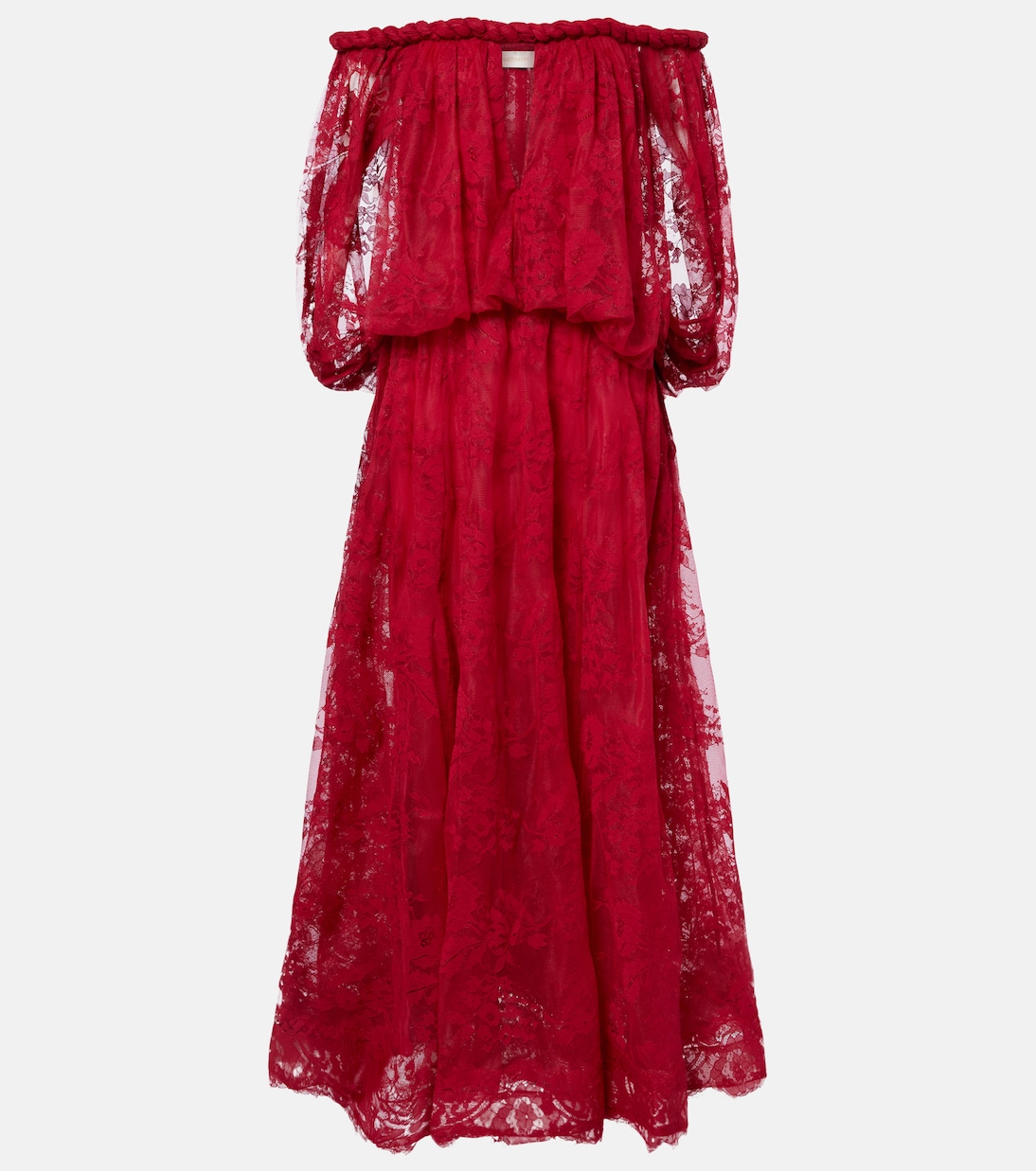 Luna off-shoulder floral lace gown | Zimmermann
