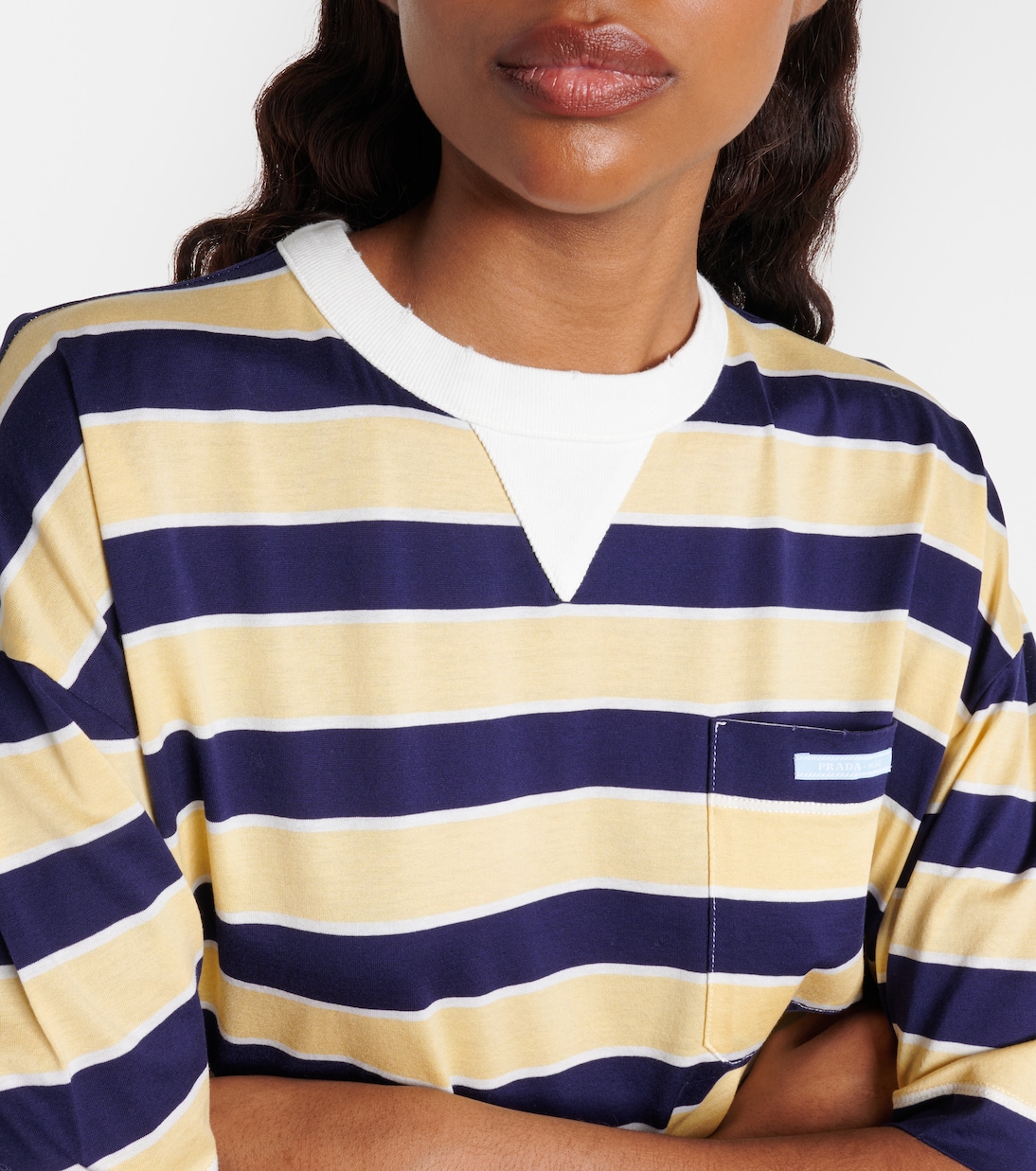 T-Shirt aus Baumwoll-Jersey | Prada