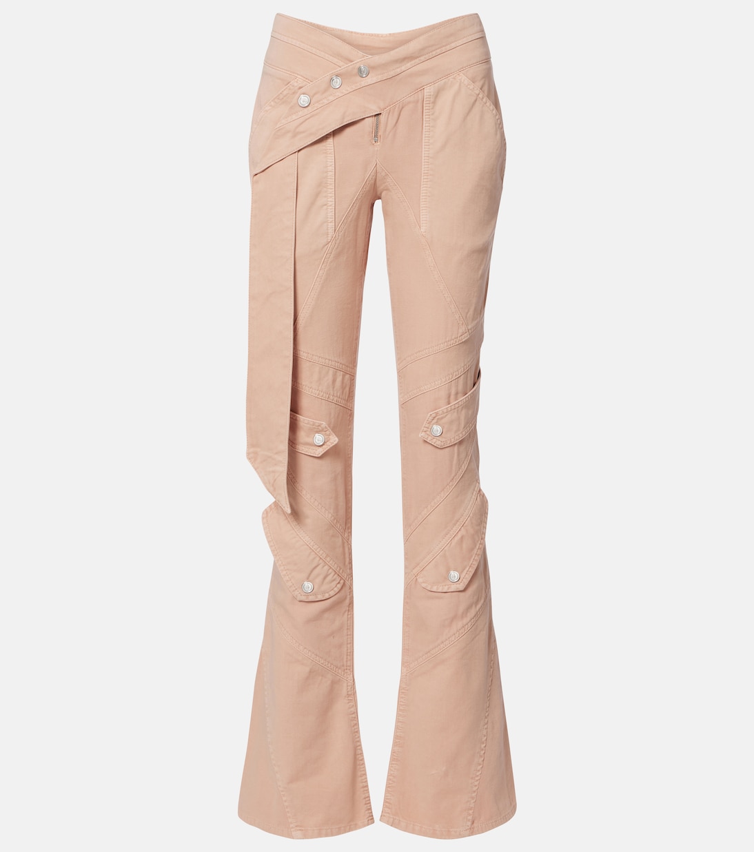 Cotton canvas flared pants | Blumarine