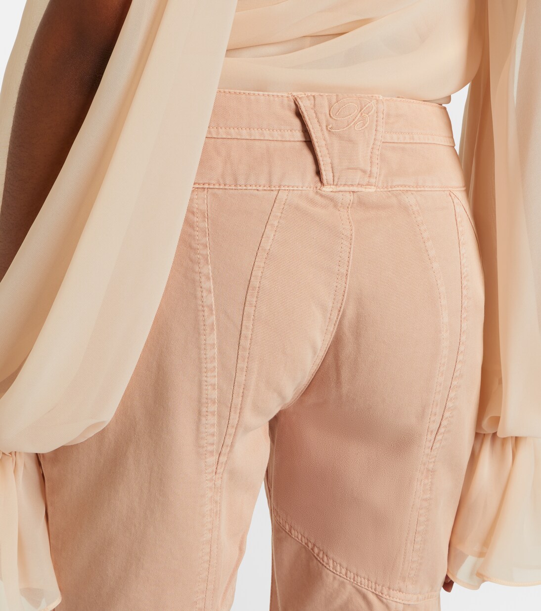 Cotton canvas flared pants | Blumarine