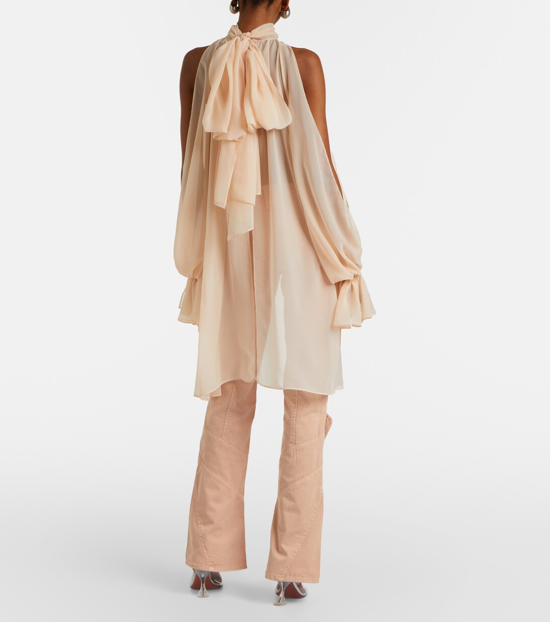 Cotton canvas flared pants | Blumarine