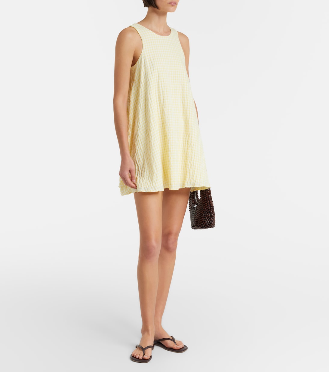 Betsie gingham minidress and scarf set | Montce