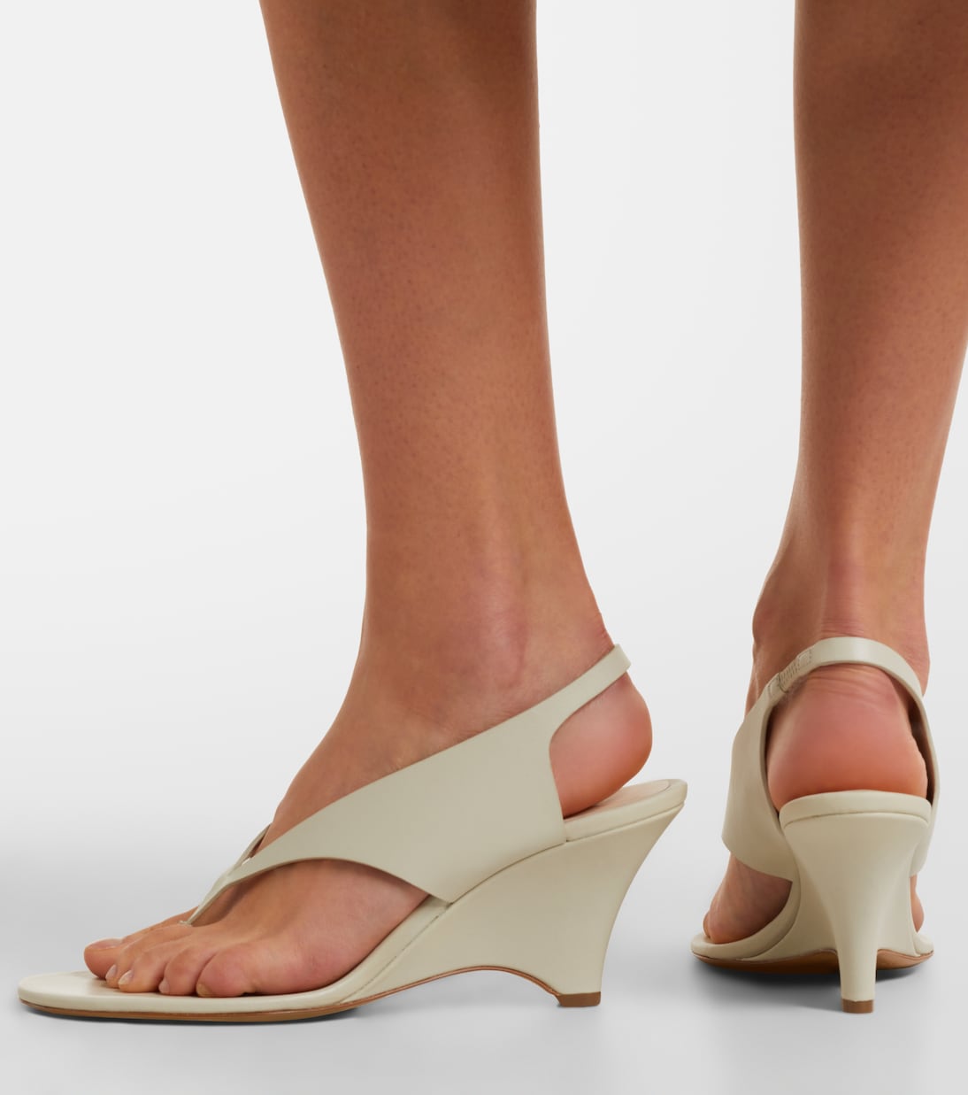 Langley leather wedge thong sandals | Le Monde Béryl